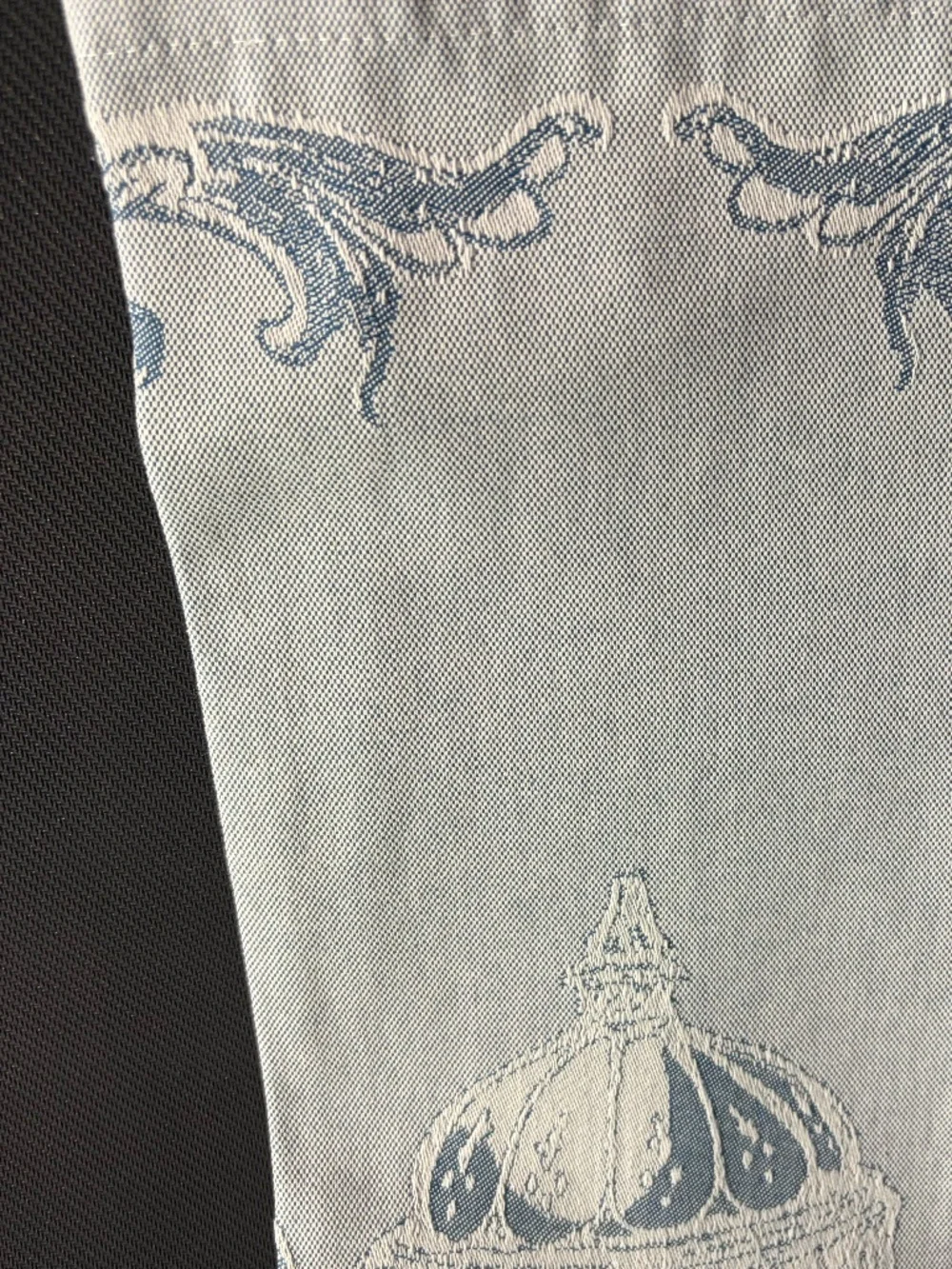 2 SOUSA DIAS BLUE TEACUPS 100% Cotton Jacquard had towels 20 x 28 NEW